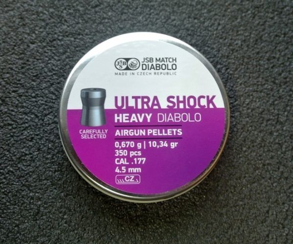 Пули JSB Ultra Shock Heavy Diabolo 4,5 мм, 0,67 грамма, 350 штук