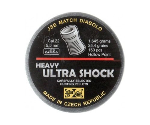 Пули JSB Ultra Shock Heavy Diabolo 5,5 мм, 1,645 грамма, 150 штук