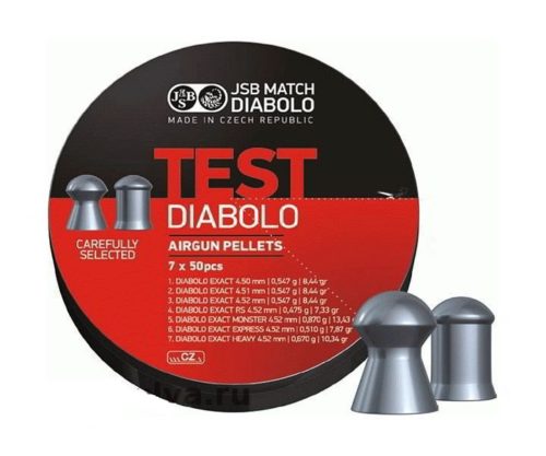 Пули JSB Test Diabolo (набор) 4,5 мм, 350 штук