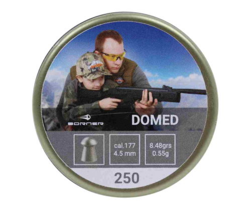 Пули Borner Domed 4,5 мм, 0,55 грамм, 250 штук