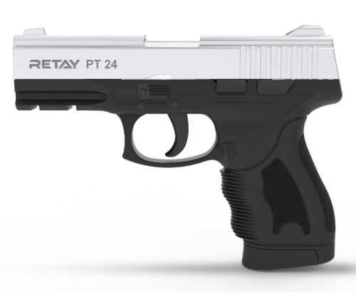 Охолощенный СХП пистолет Retay PT24 (Taurus) 9mm P.A.K, никель